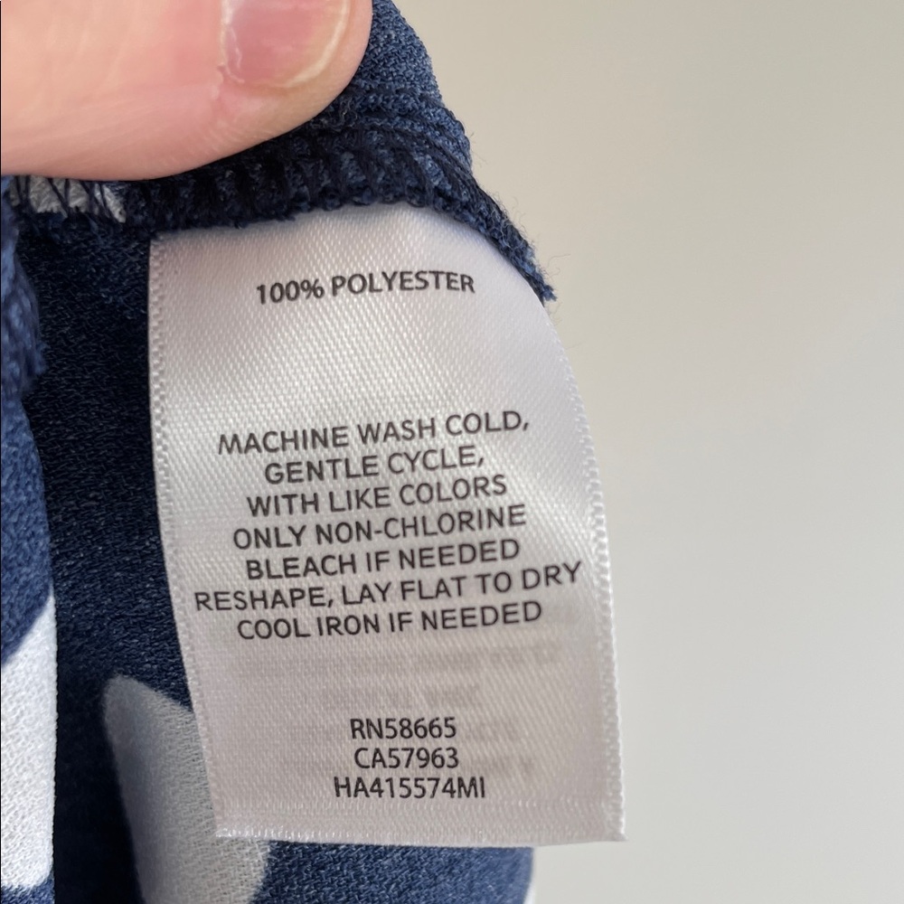 NWT Halogen Nordstrom Navy and White Polka Dot Lightweight A-line Skirt S - Picture 7 of 8